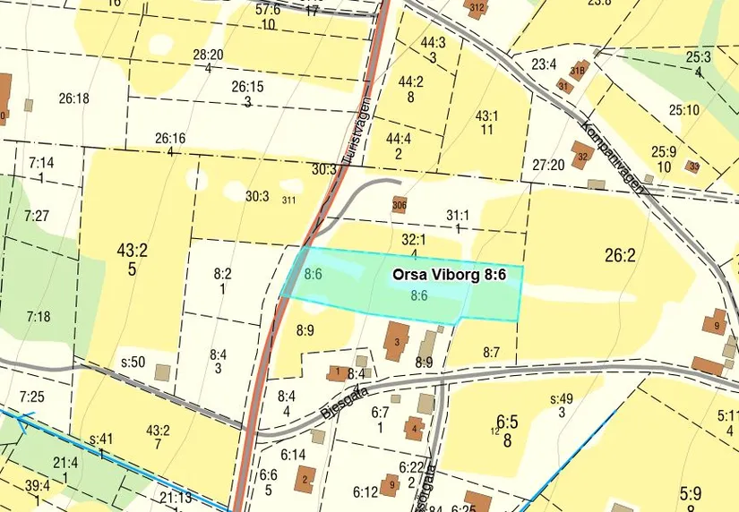 Tomt, Turistvägen 304, Viborg, Orsa