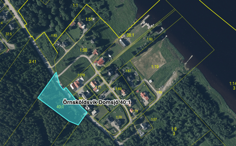 Tomt, Domsjövägen, Vårby, Örnsköldsvik