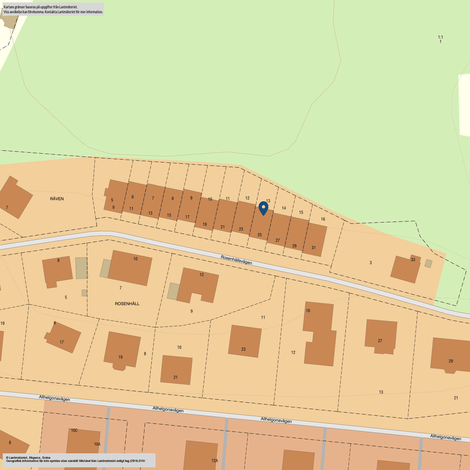 Radhus, Rosenhällsvägen 25, Öster, Nyköping