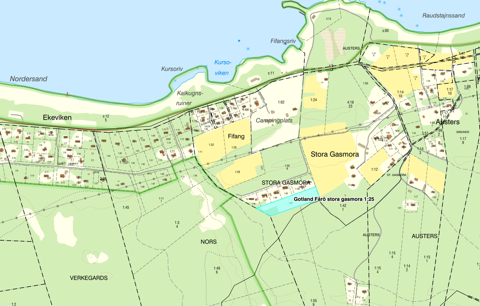 Tomt, Fårö Stora Gasmora 1:25, Fårö, Gotland