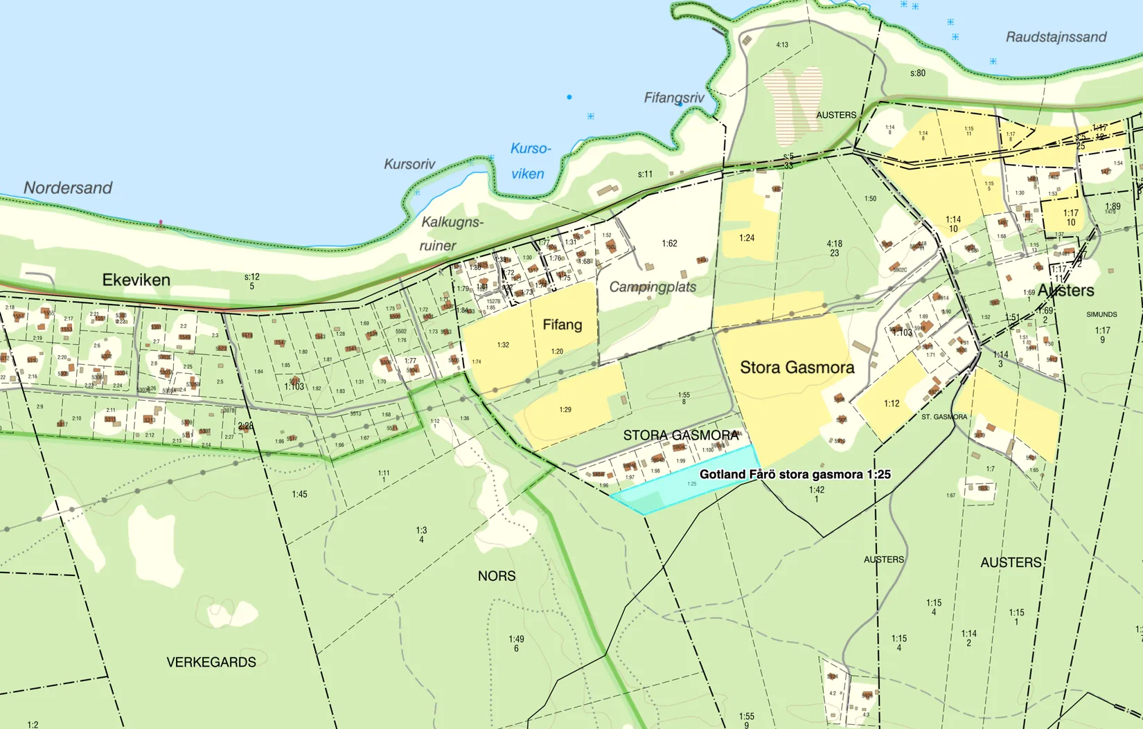 Tomt, Fårö Stora Gasmora 1:25, Fårö, Gotland
