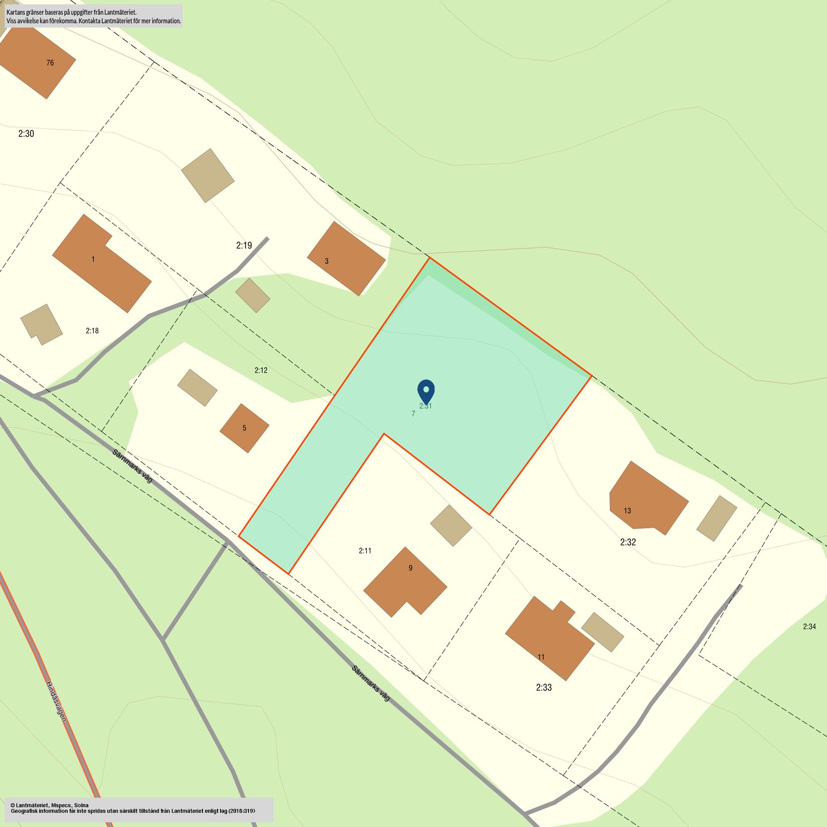 Tomt, Särnmarks väg 7, Bollebygd