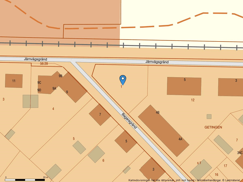 Tomt, Järnvägsgränd 7, Sveafältet, Boden