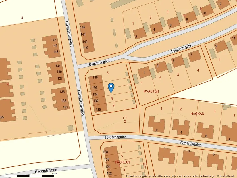 Villa, Radhus, Lassagårdsgatan 134, Trädgårdsstaden, Skövde