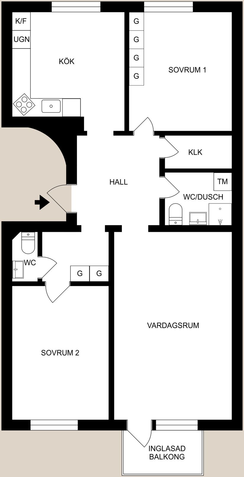 Bostadsrätt, Hagagatan 15C, Norrköping