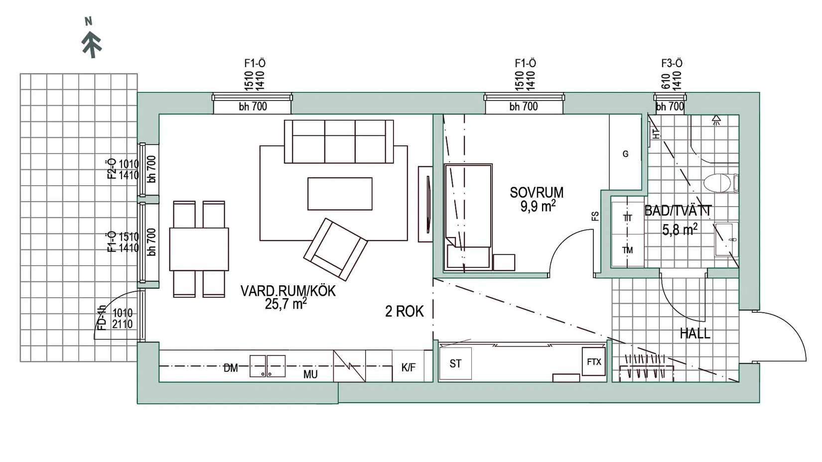 Bostadsrätt, Kornettvägen 5, Tröinge Ängar, Falkenberg