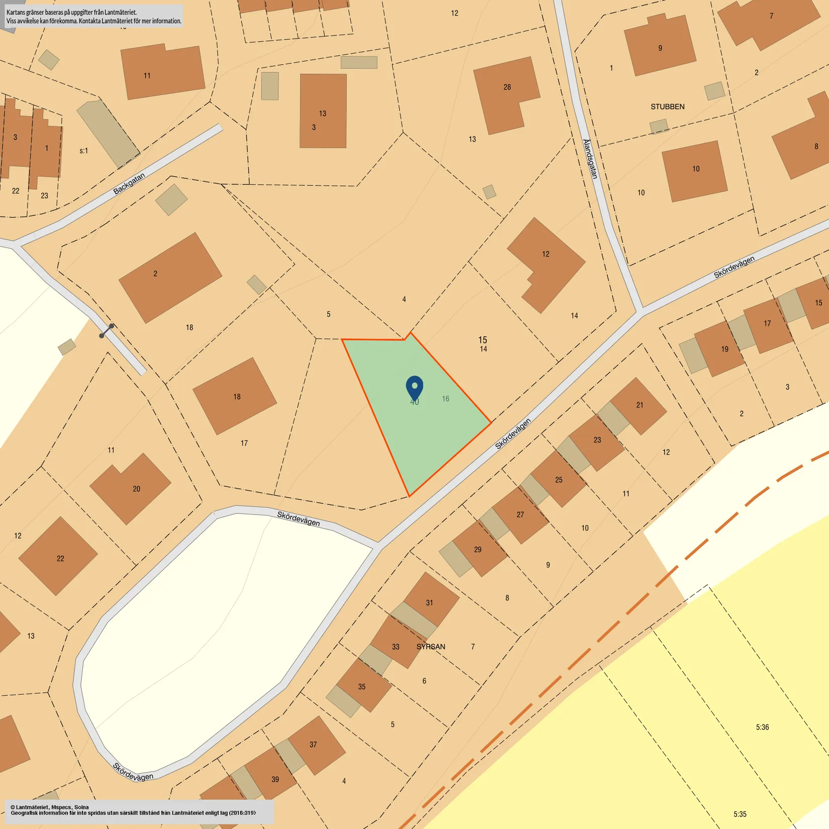 Tomt, Skördevägen 16A, Kvisthamra - Centralt, Norrtälje