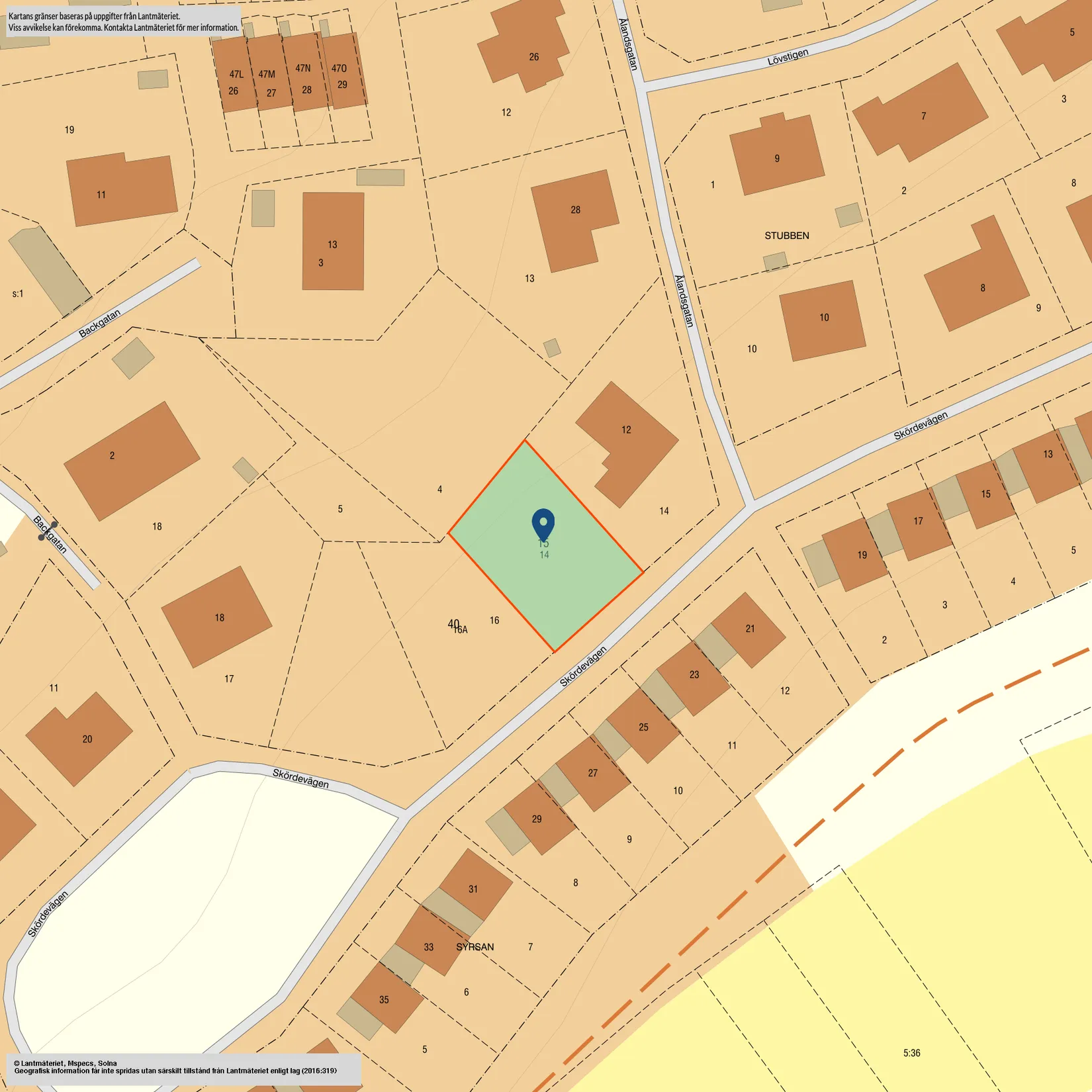Tomt, Skördevägen 14, Centralt - Kvisthamra, Norrtälje