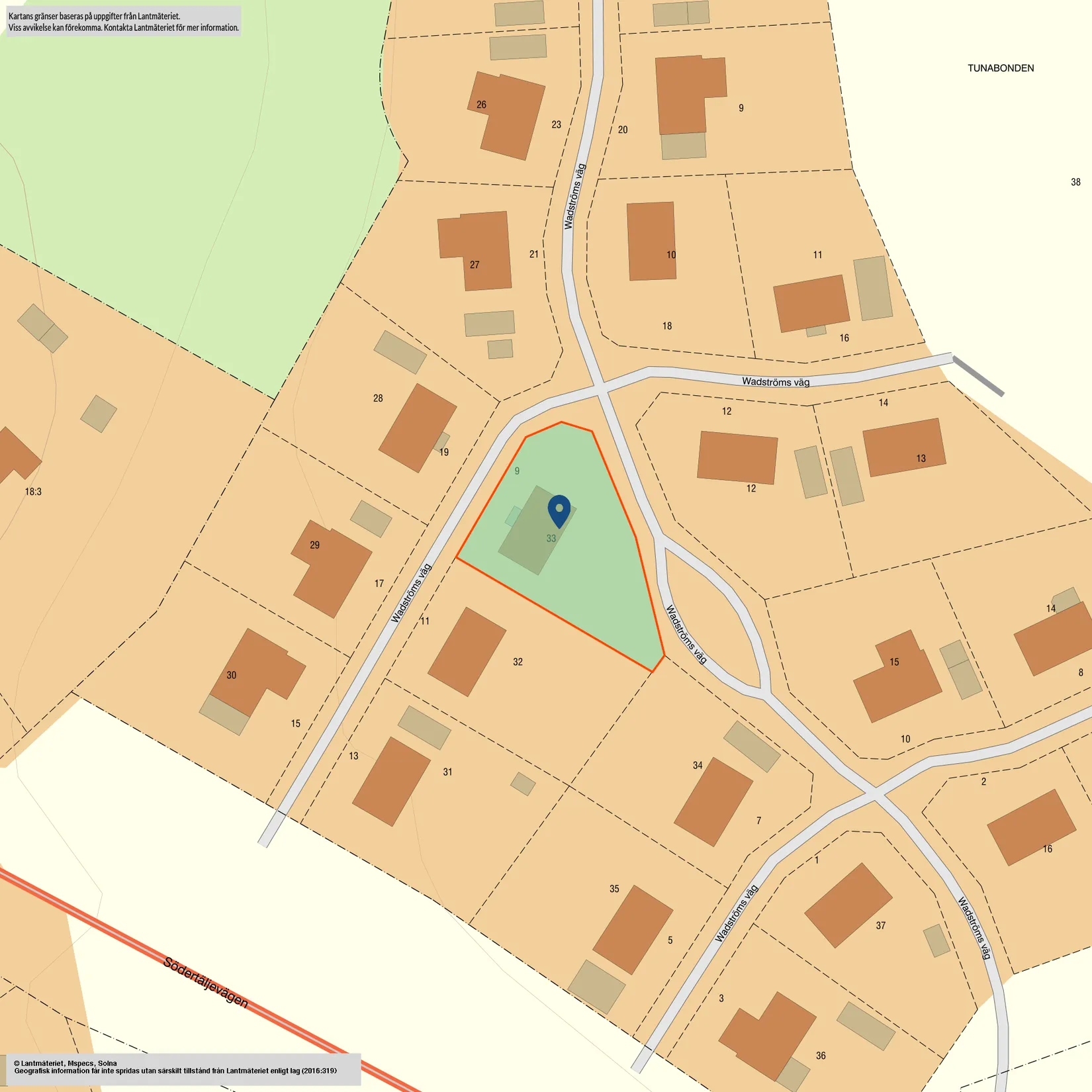 Villa, Wadströms väg 9, Järna, Södertälje