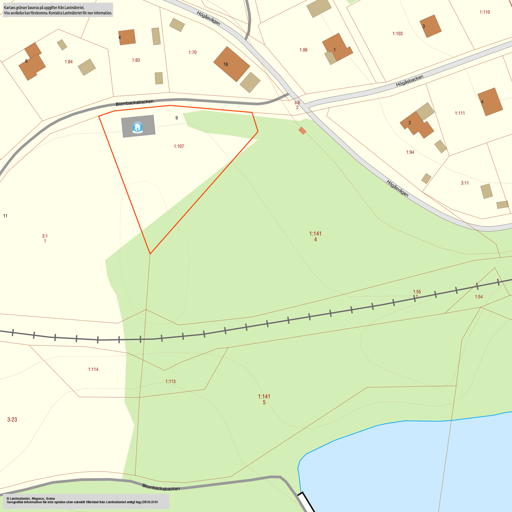 Villa, Blombackabacken 9, Blombacka, Karlstad