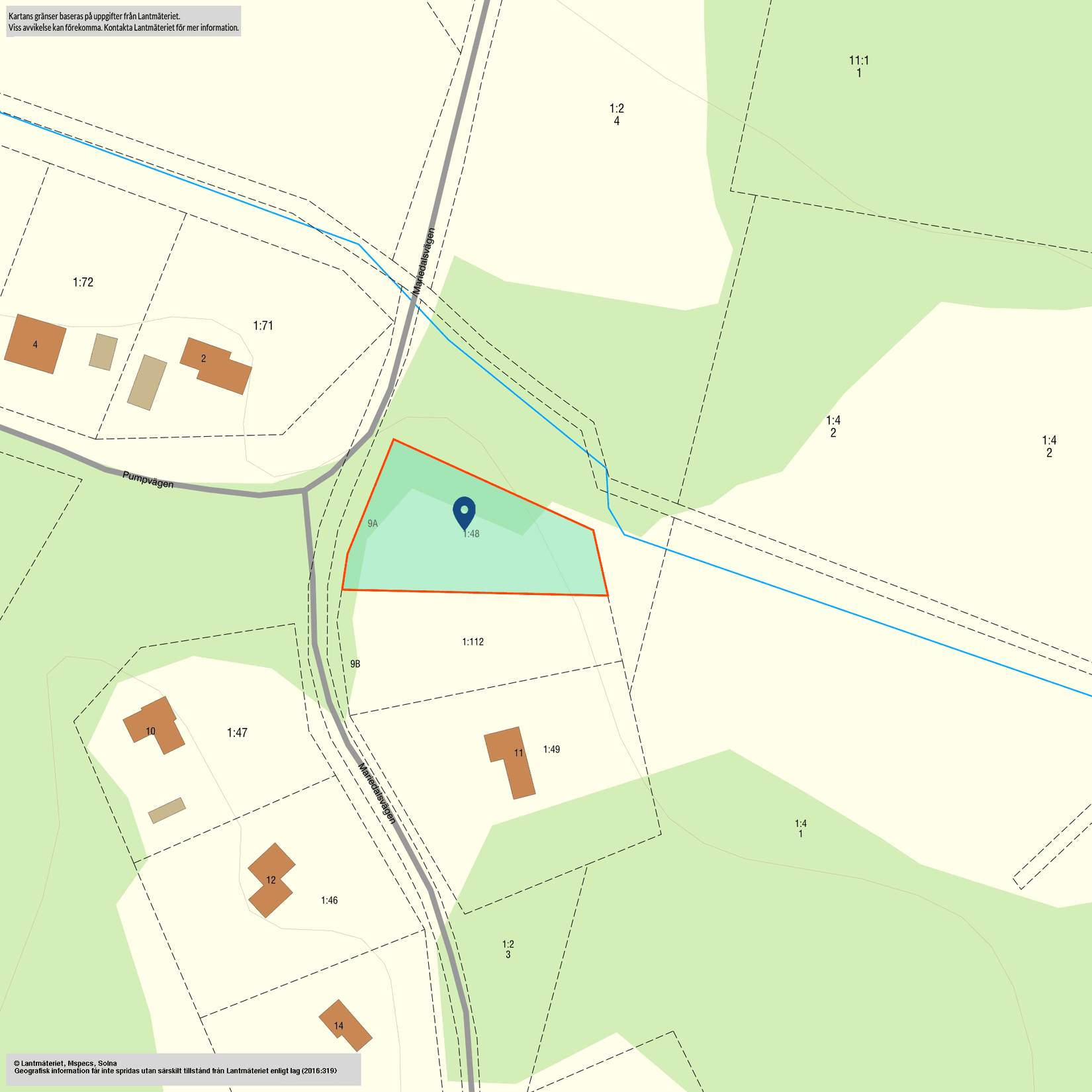 Tomt, Mariedalsvägen 9A, Mariedal - Upplands-Bro, Upplands-Bro