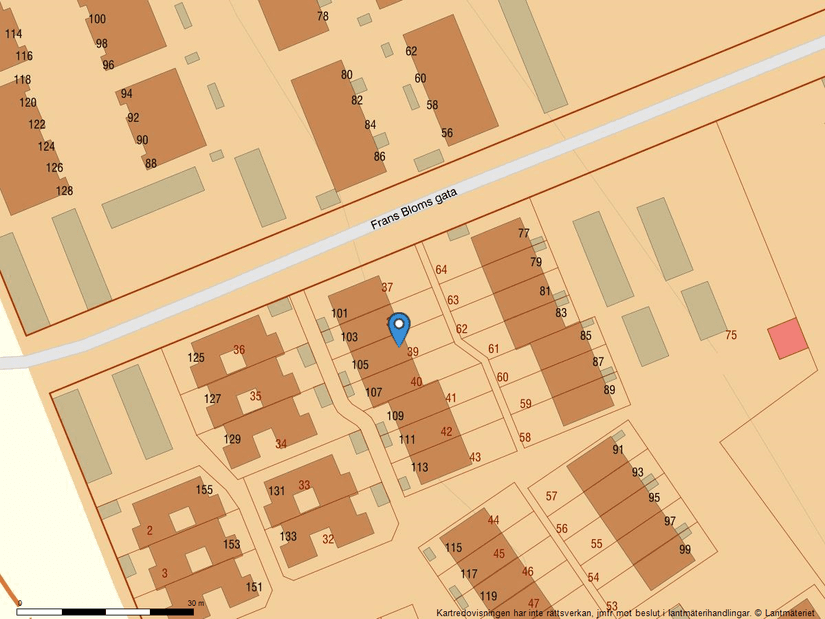 Villa, Radhus, Frans Bloms gata 105, Klockaretorpet, Norrköping