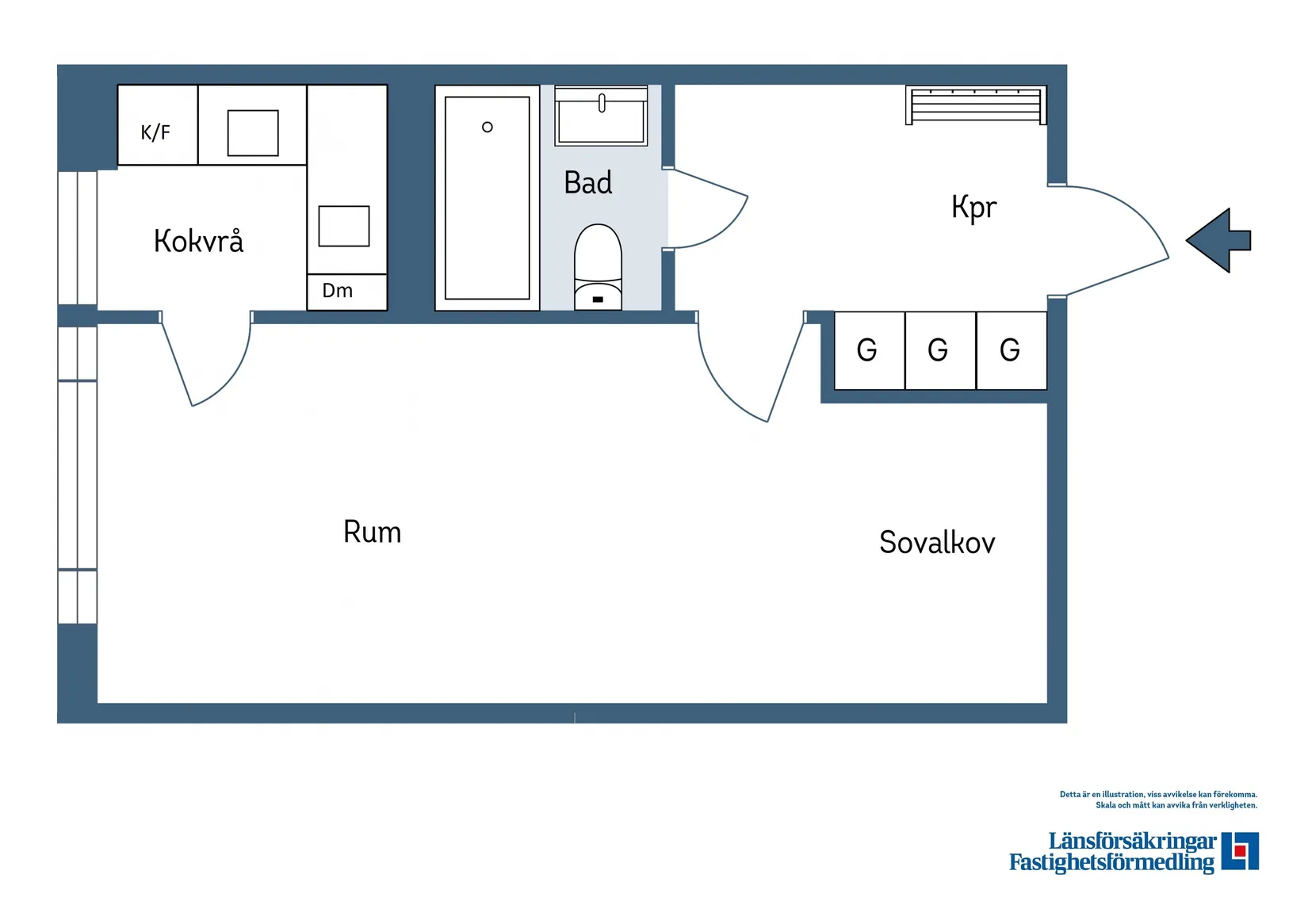 Bostadsrätt, Gruvgatan 18, Centralt, Falun