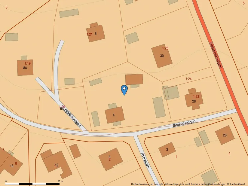 Villa, Björklidsvägen 4, Slottsbrinken, Strängnäs