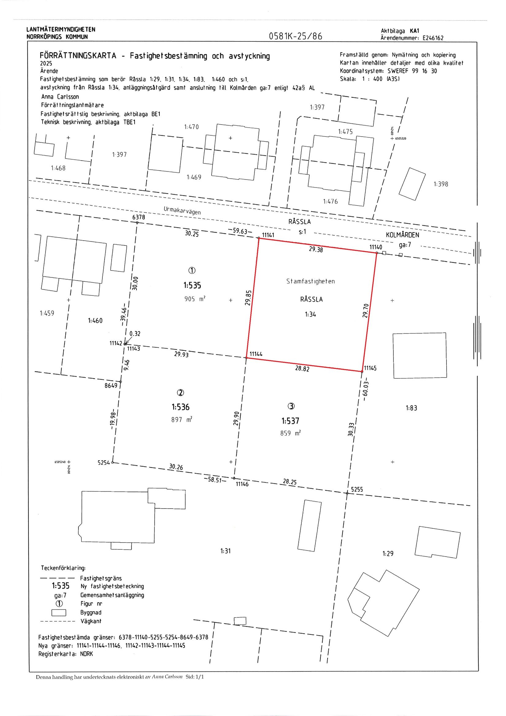 Tomt, Urmakarvägen 3, Krokek, Norrköping
