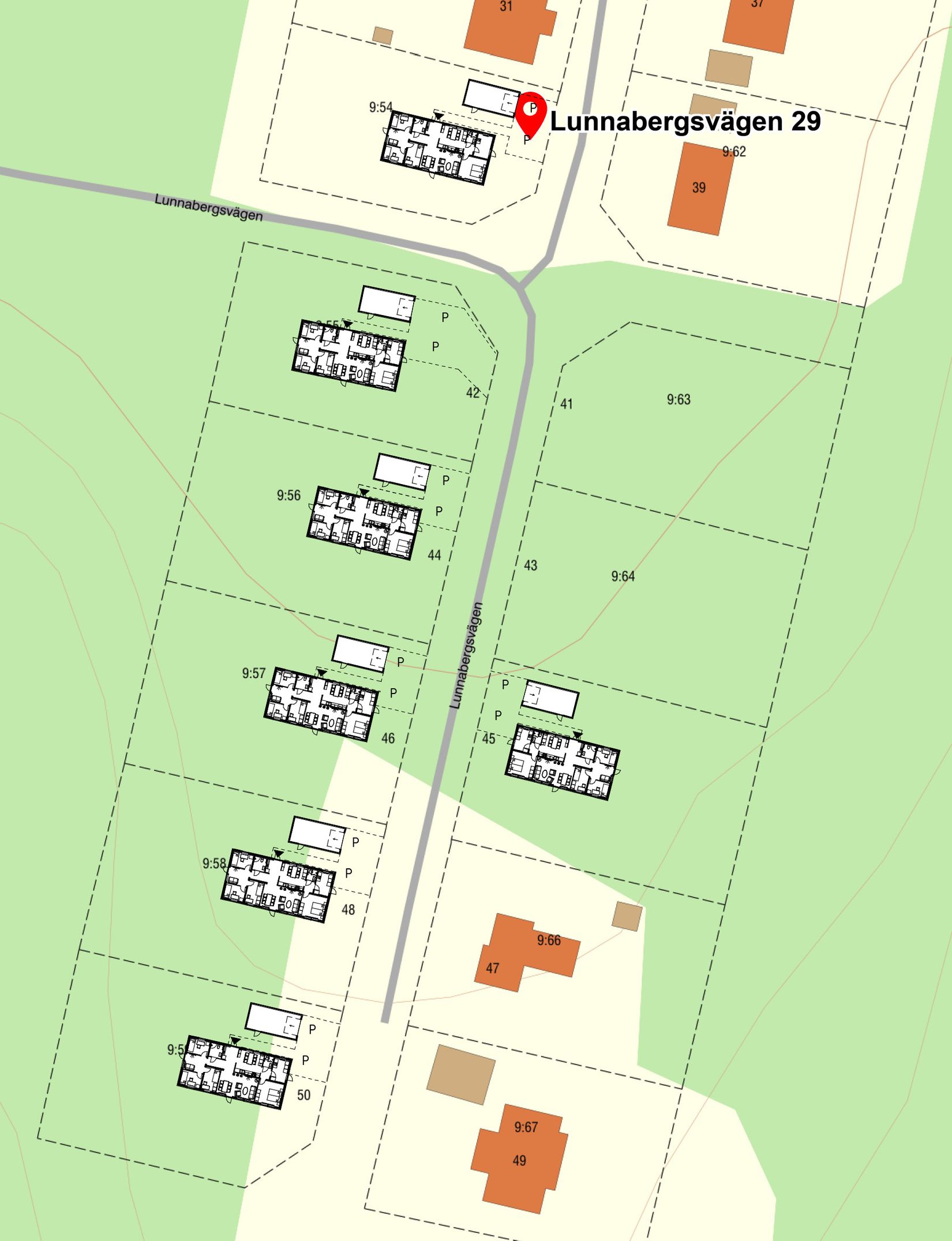 Tomt, Lunnabergsvägen (12 st. tomter), Vallda - Lunna, Kungsbacka