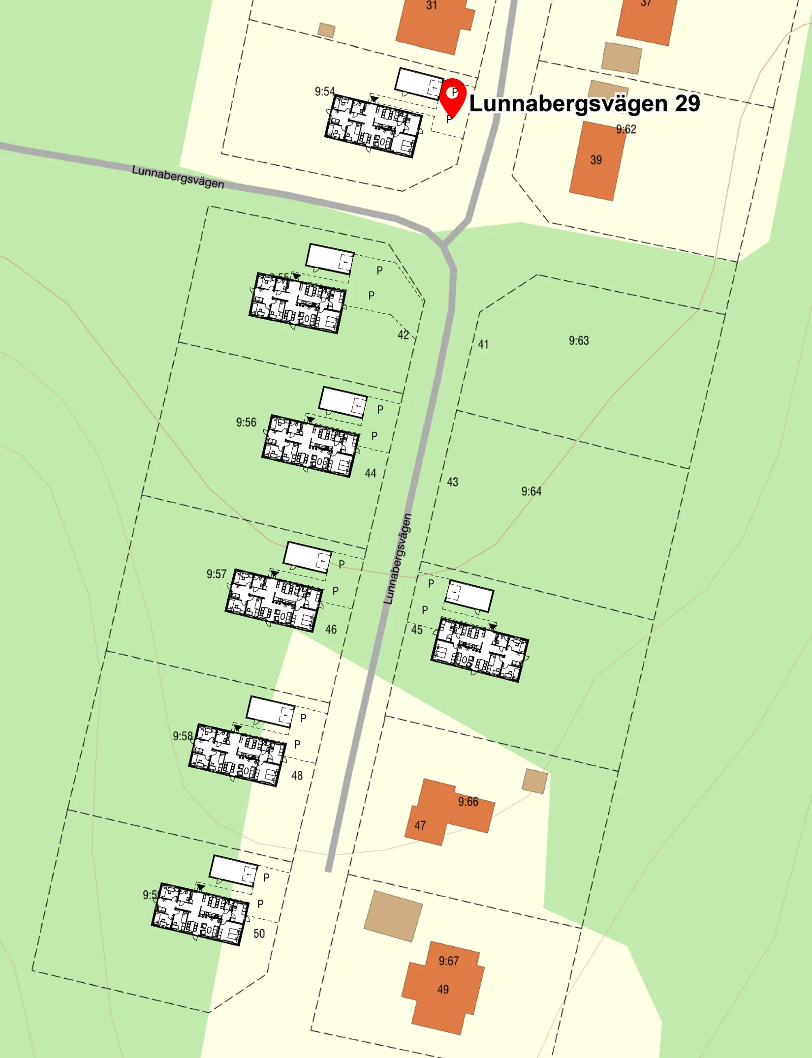 Tomt, Lunnabergsvägen (12 st. tomter), Vallda - Lunna, Kungsbacka