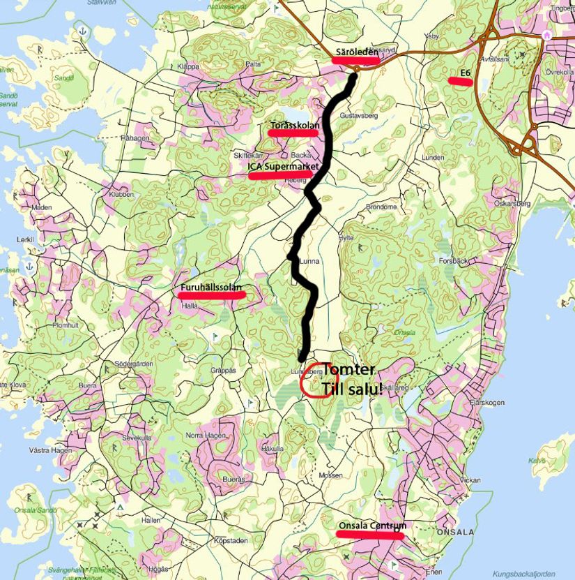 Tomt, Lunnabergsvägen (12 st. tomter), Vallda - Lunna, Kungsbacka