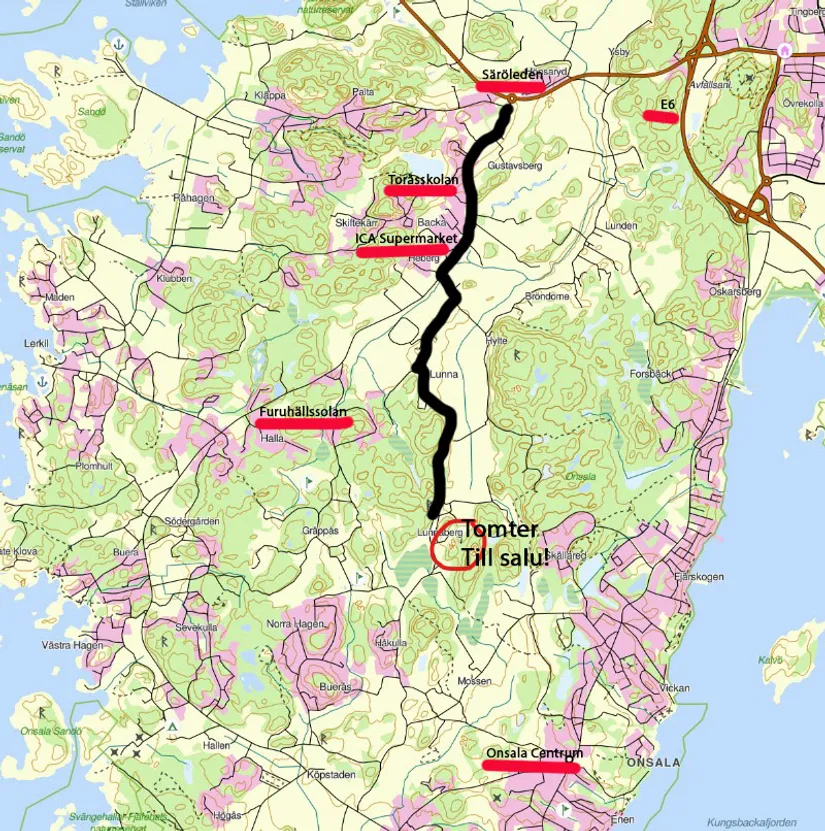 Tomt, Lunnabergsvägen (12 st. tomter), Vallda - Lunna, Kungsbacka
