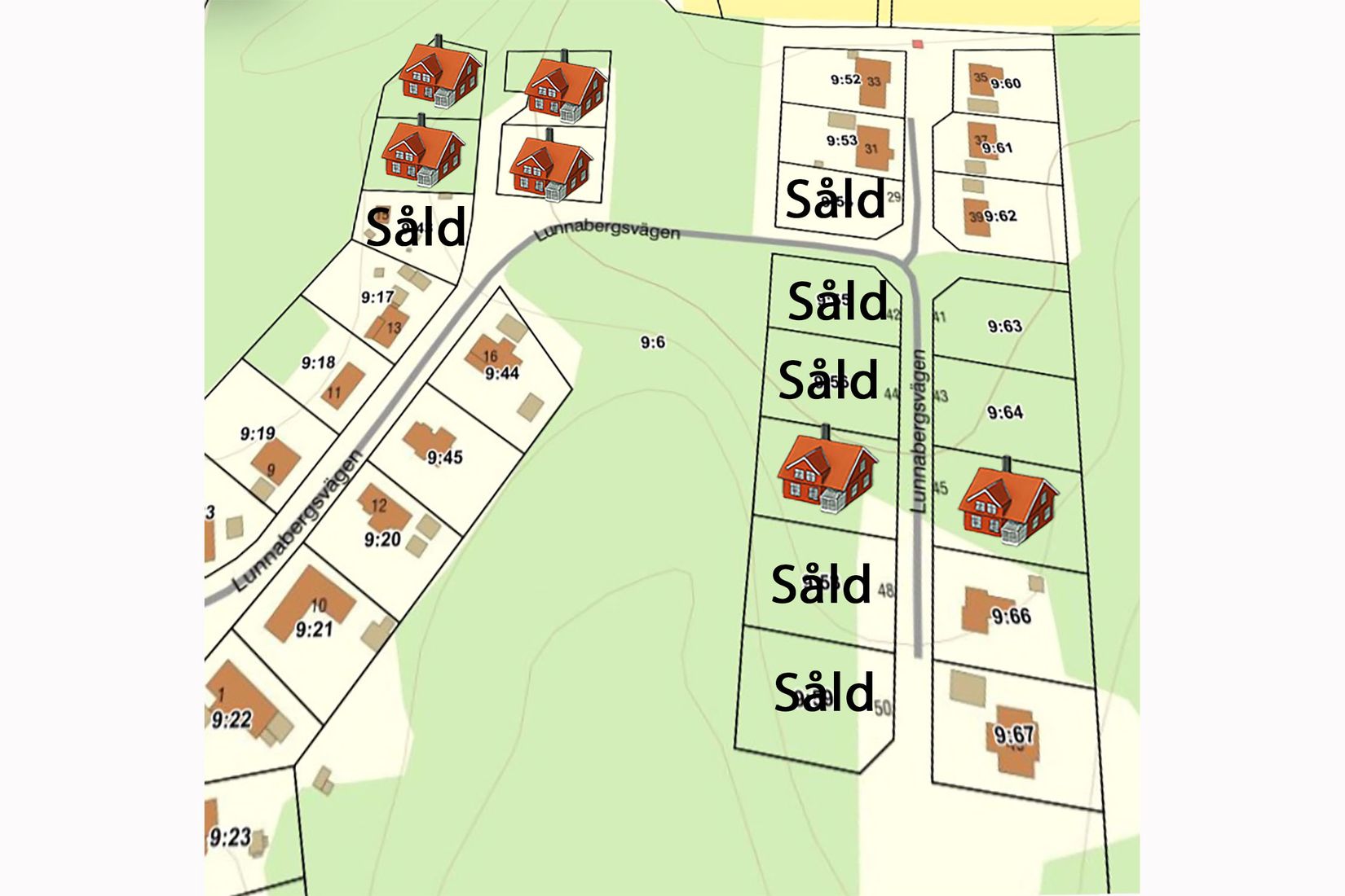 Tomt, Lunnabergsvägen (12 st. tomter), Vallda - Lunna, Kungsbacka