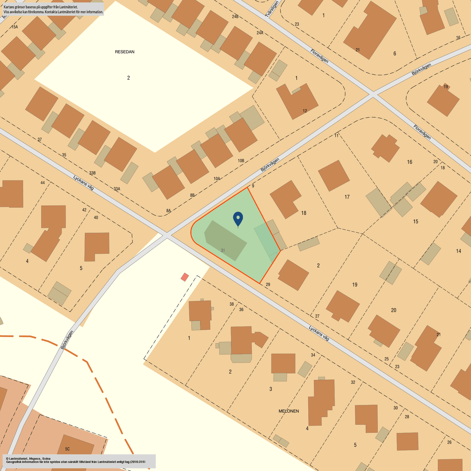 Villa, Lyckans väg 31, Kristianstad