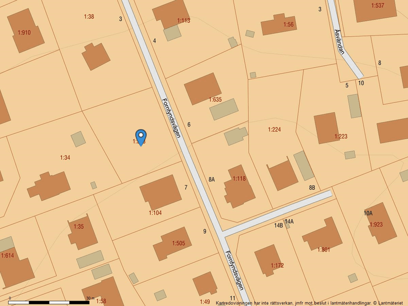 Tomt, Fornfyndsvägen 5, Furuskog, Partille