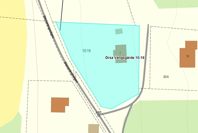 Fritidshus, Bäckarängsvägen 7, Vångsgärde, Orsa