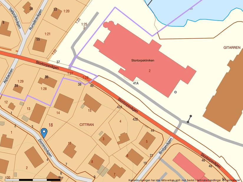 Tomt, Dominovägen 5, Stortorp, Huddinge