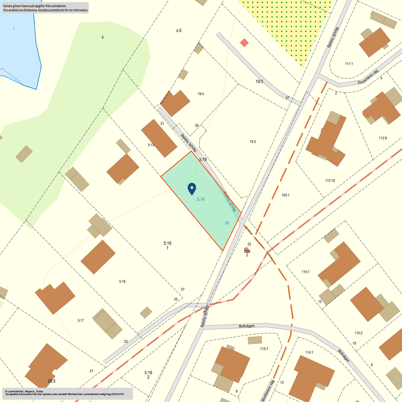 Tomt, Balsby sjöväg 29, Balsby, Kristianstad