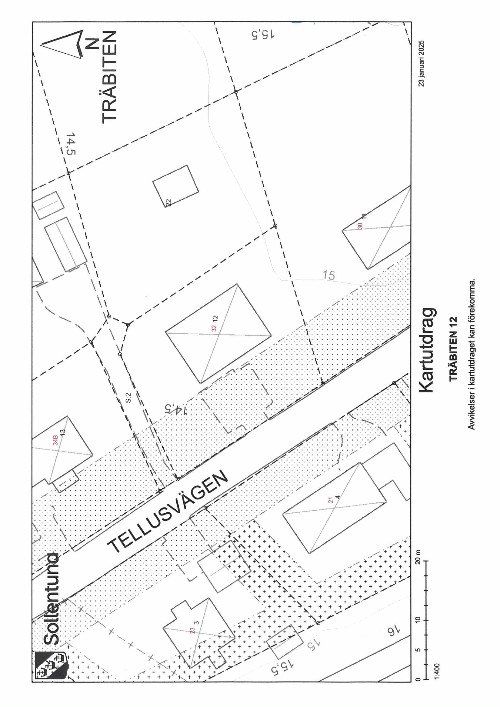 Tomt, Tellusvägen 32B, Häggvik/Tureberg, Sollentuna