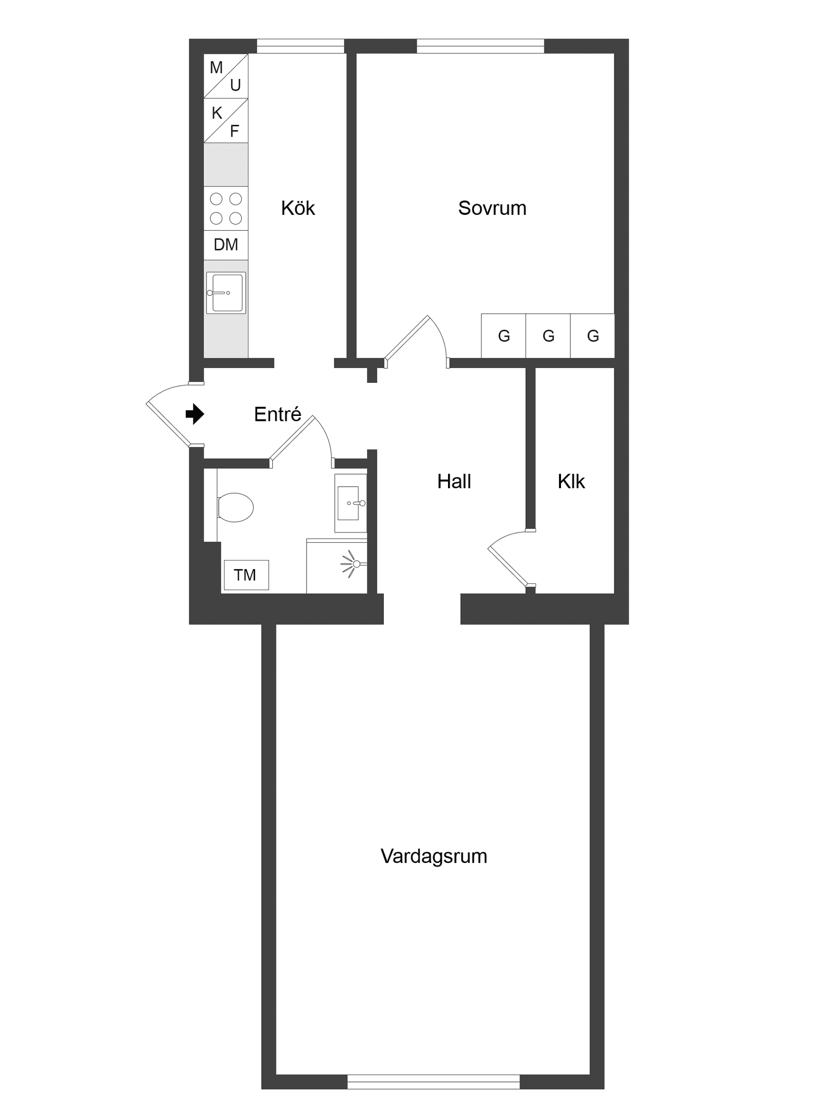Bostadsrätt, Rådmansgatan 6C, Oxelbergen, Norrköping