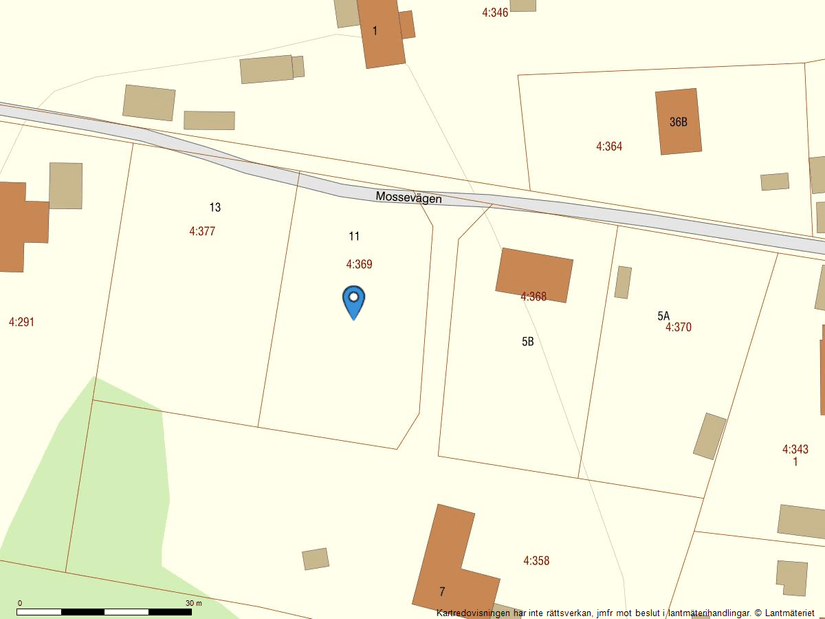 Tomt, Mossevägen 11, Aspö, Karlskrona