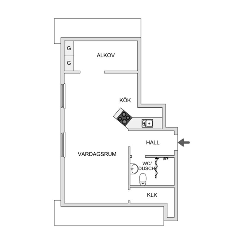 Bostadsrätt, Albäcksgatan 1A, Södermalm, Sundsvall