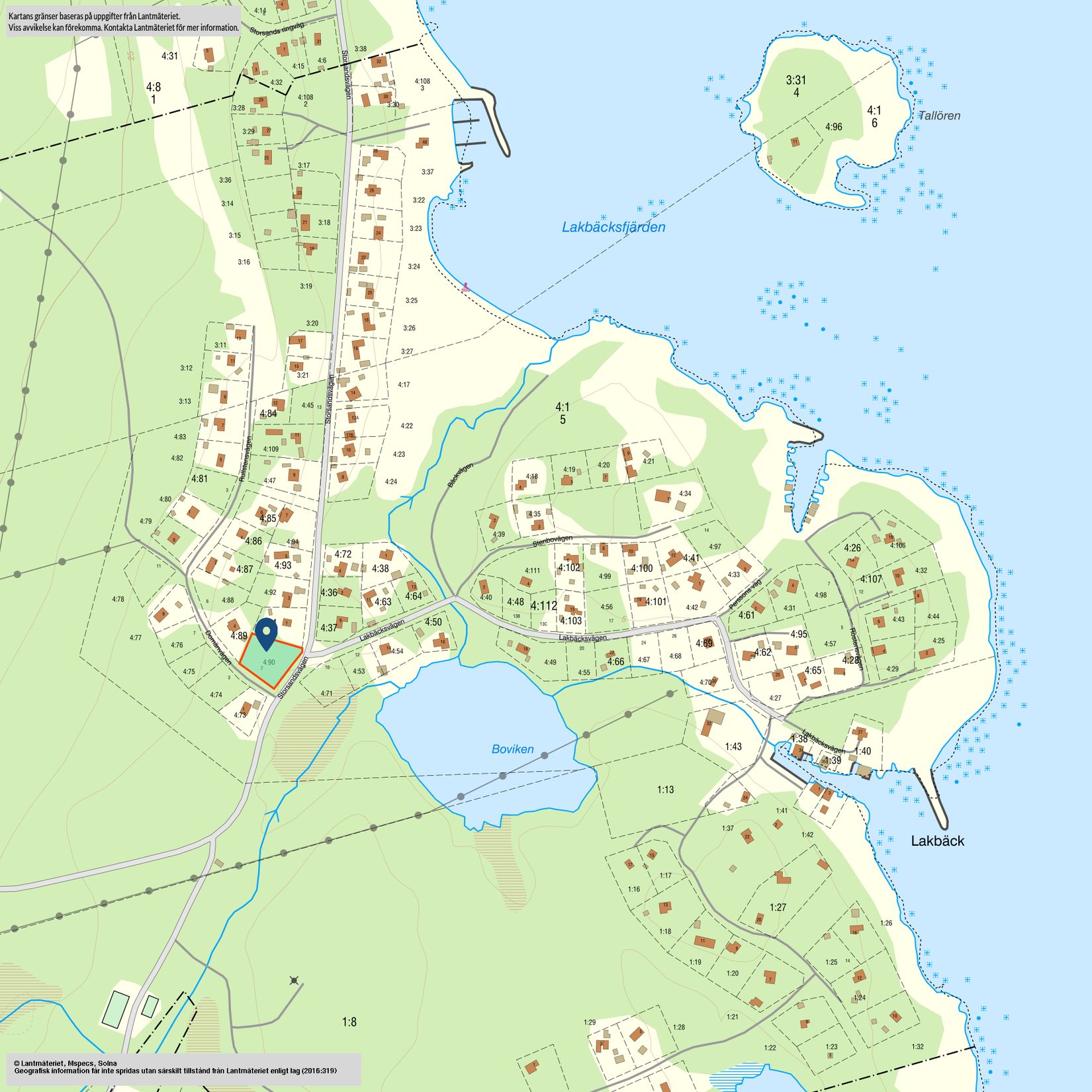 Tomt, Domänvägen 2, Lakbäck, Hudiksvall