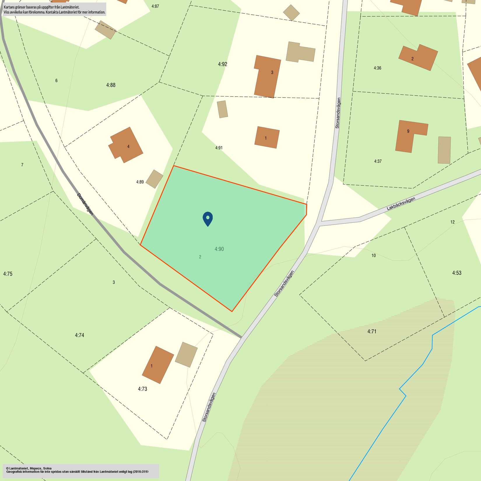 Tomt, Domänvägen 2, Lakbäck, Hudiksvall