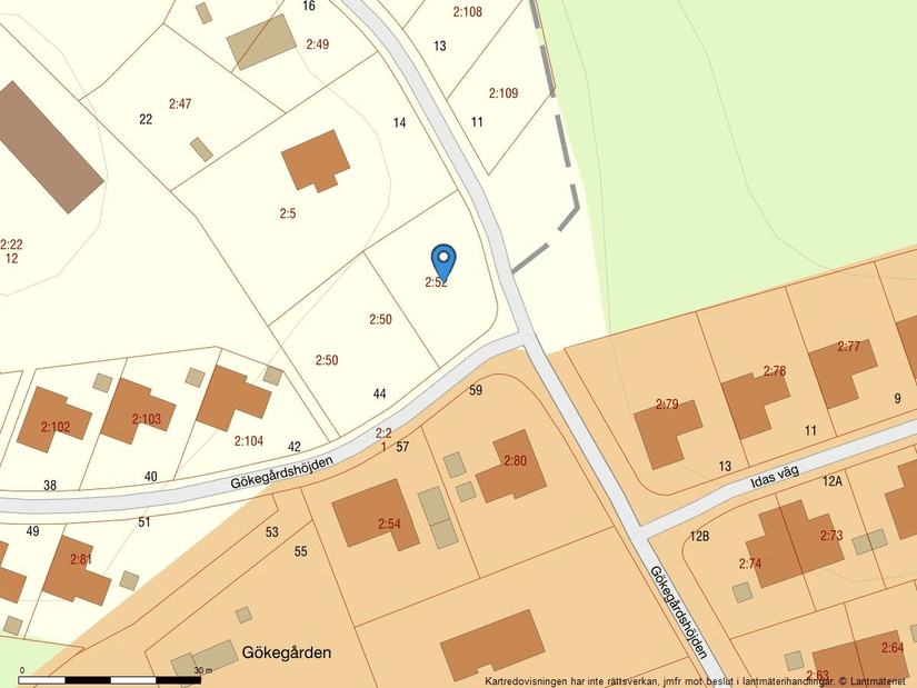 Tomt, Gökegårdshöjden 12, Öjersjö, Partille