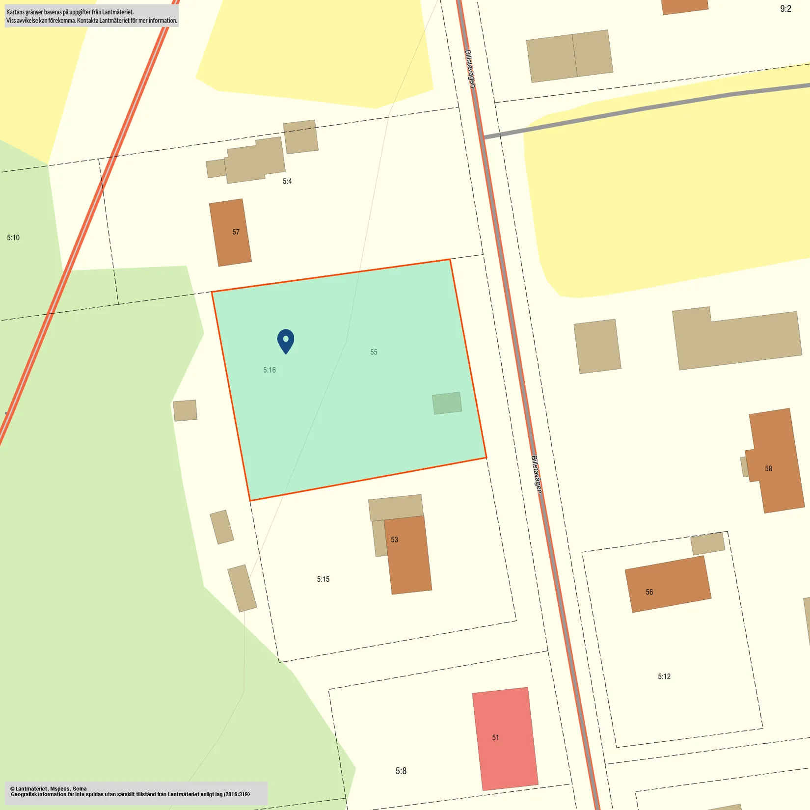 Tomt, Billstavägen 55, Billsta, Örnsköldsvik