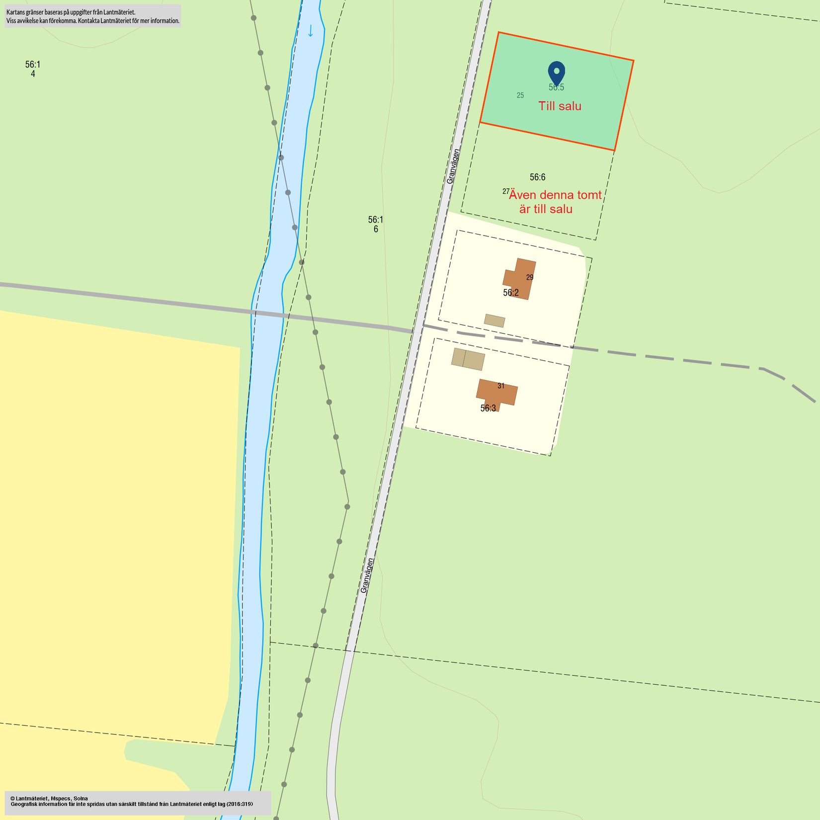 Tomt, Granvägen 25, Sävar, Umeå