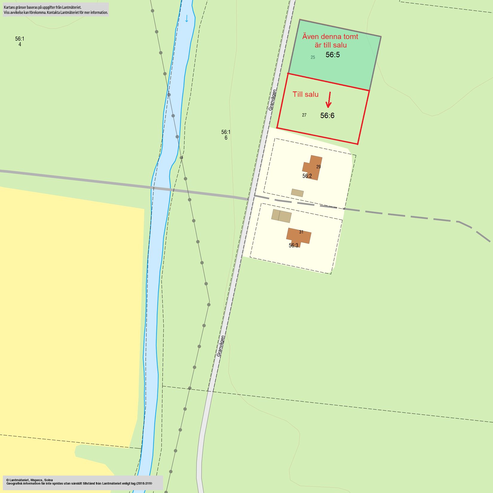 Tomt, Granvägen 27, Sävar, Umeå