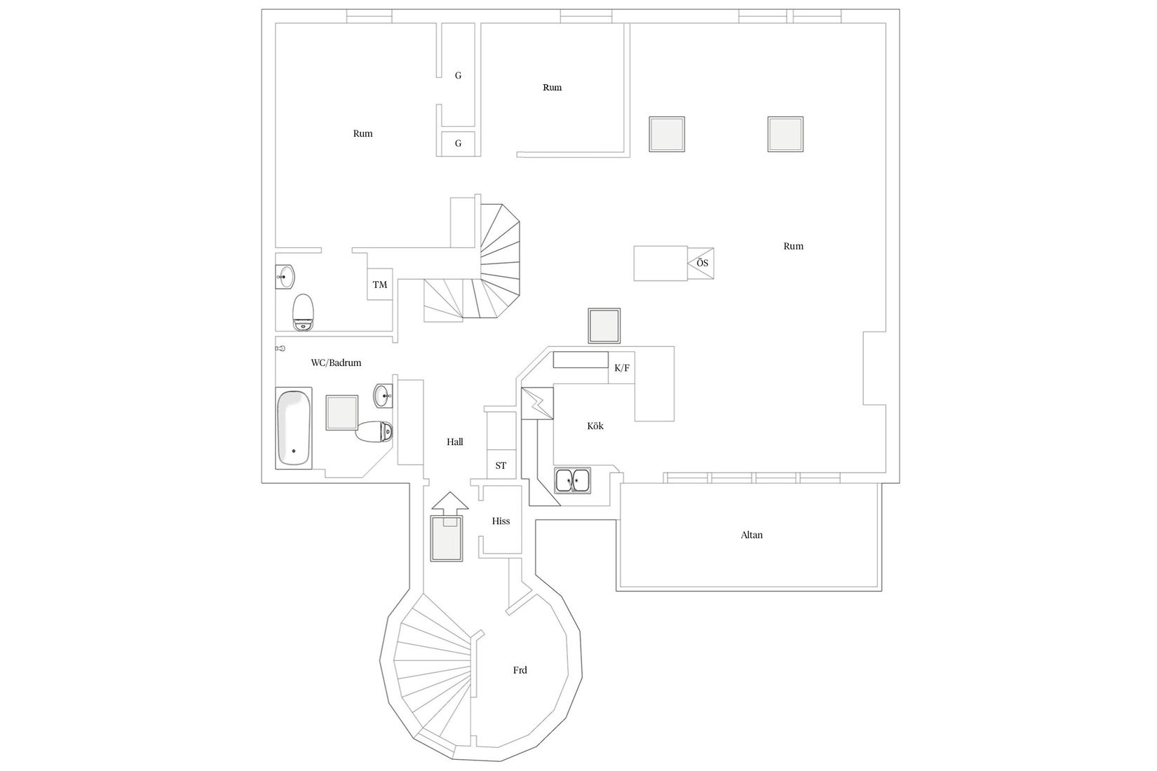 Bostadsrätt, Vidargatan 9, vindsvåning, Vasastan, Stockholm