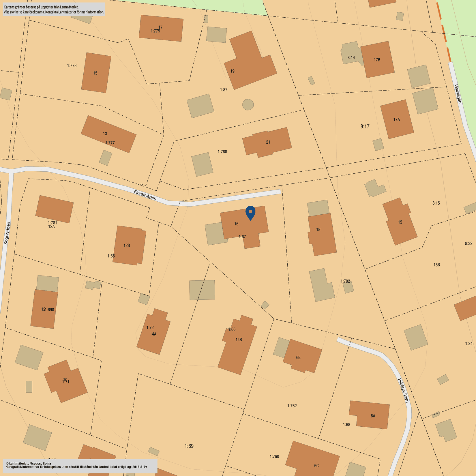 Villa, Florettvägen 16, Margretelund, Österåker