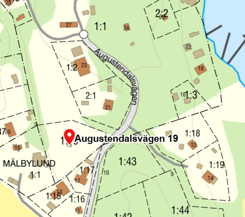 Tomt, Augustendalsvägen 19, Kvicksund, Eskilstuna
