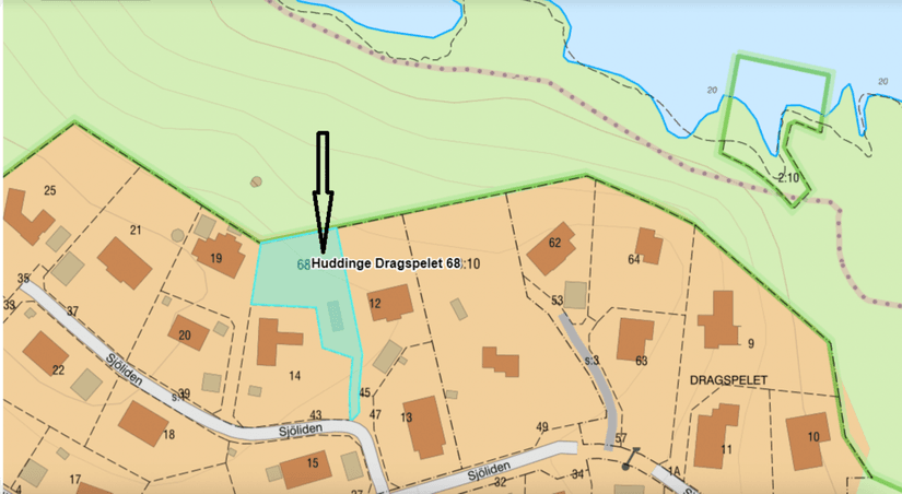 Tomt, Sjöliden 43D, Sjöängen, Huddinge