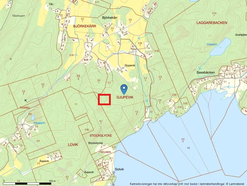 Tomt, Djupeviksvägen 10, Simmenäs, Alingsås