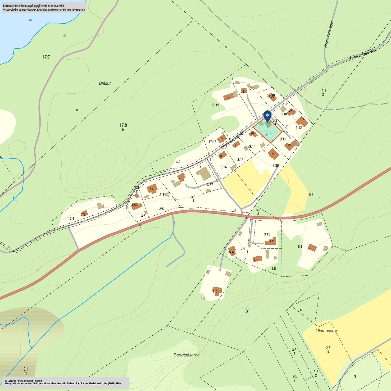 Villa, Posta-Johans väg 22, Kungsbacka