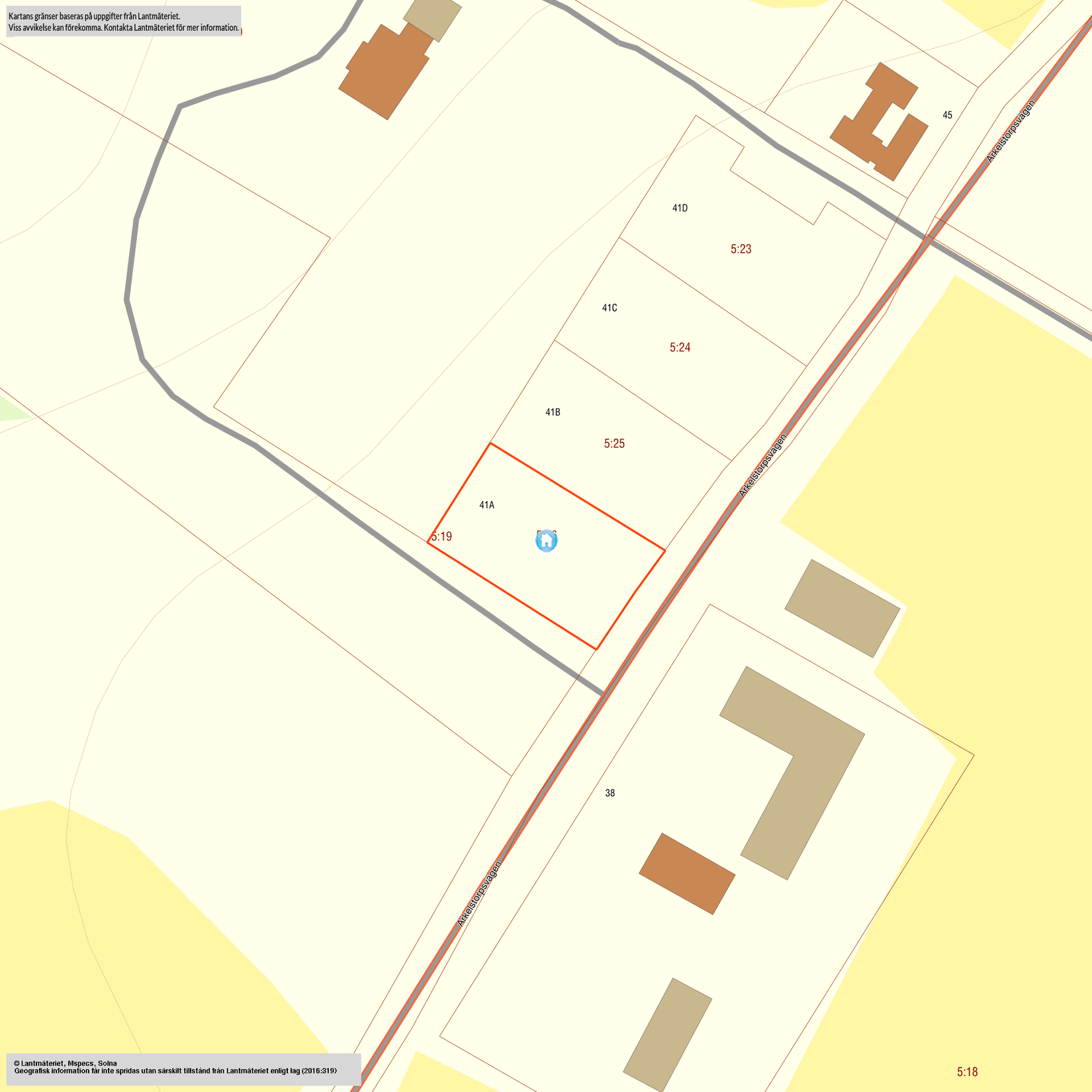 Tomt, Arkelstorpsvägen 41A, Balsviks Park, Kristianstad