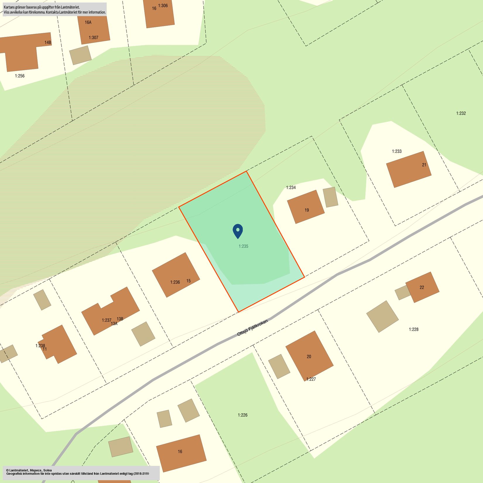 Tomt, Ottsjö Fjällkroken 17, Ottsjö, Åre