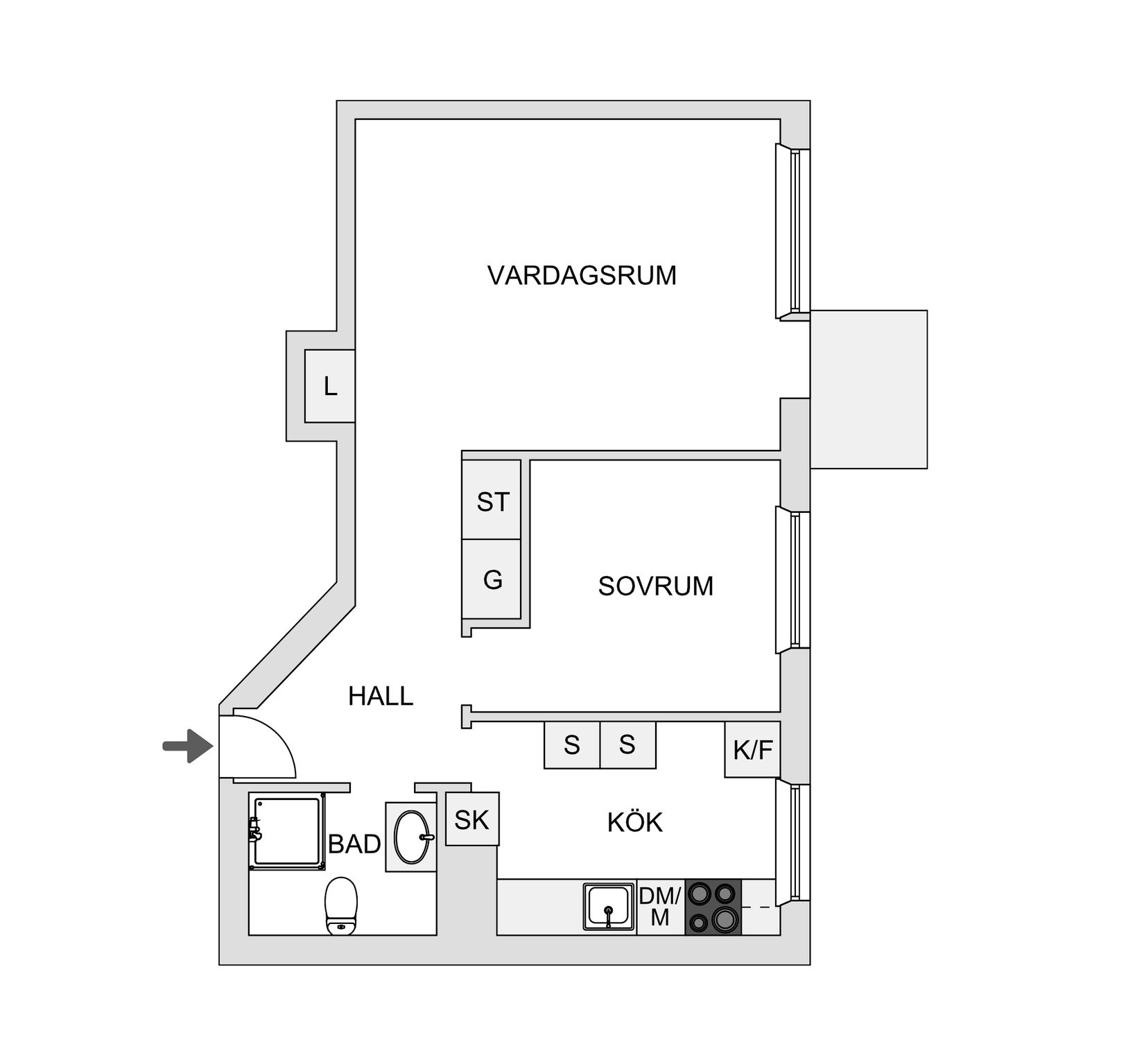 Bostadsrätt, Essinge Brogata 20, 5 tr, Kungsholmen Lilla Essingen, Stockholm