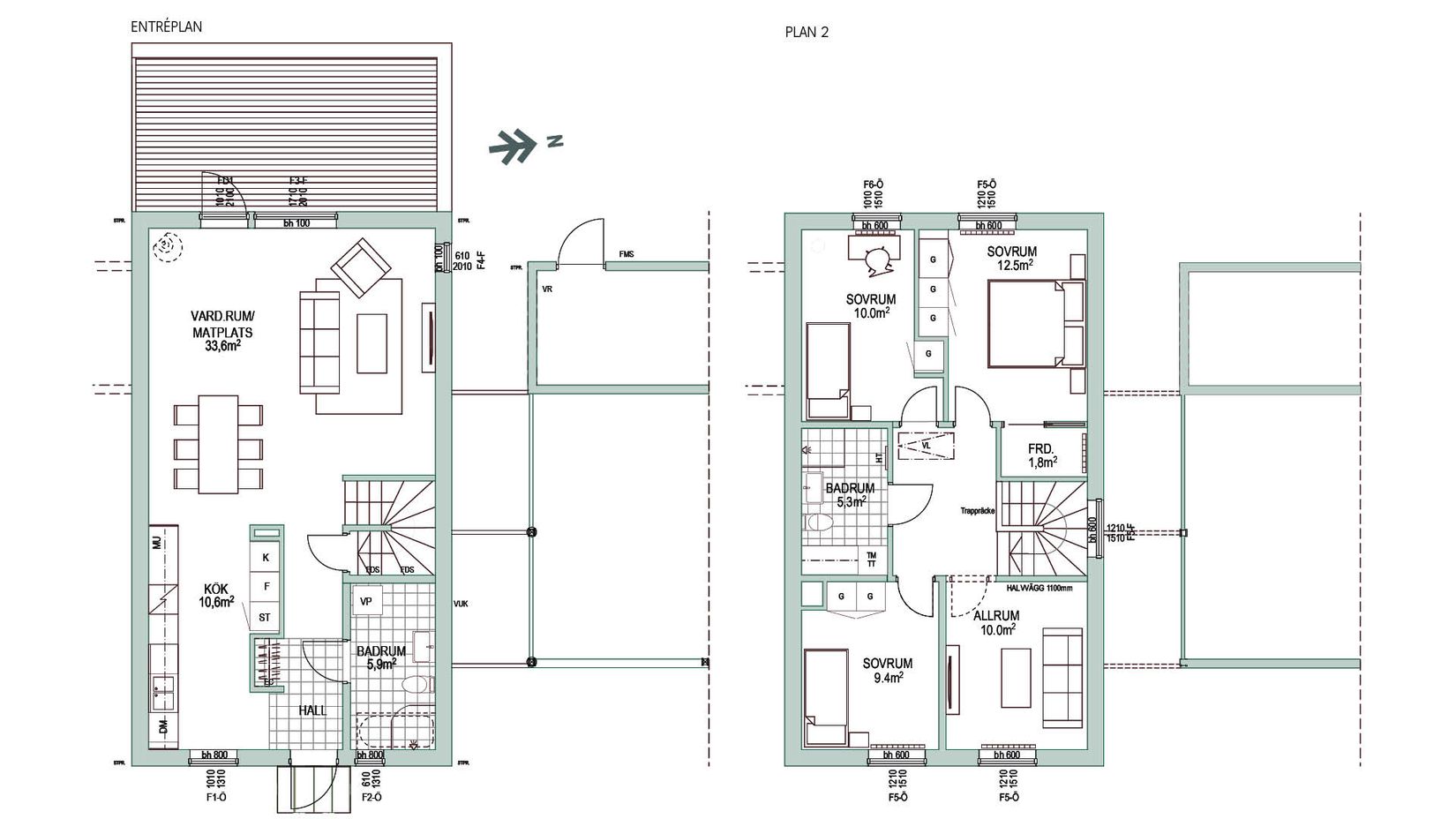 Villa, Radhus, Mandolinvägen 18, Dals Ängar , Falkenberg
