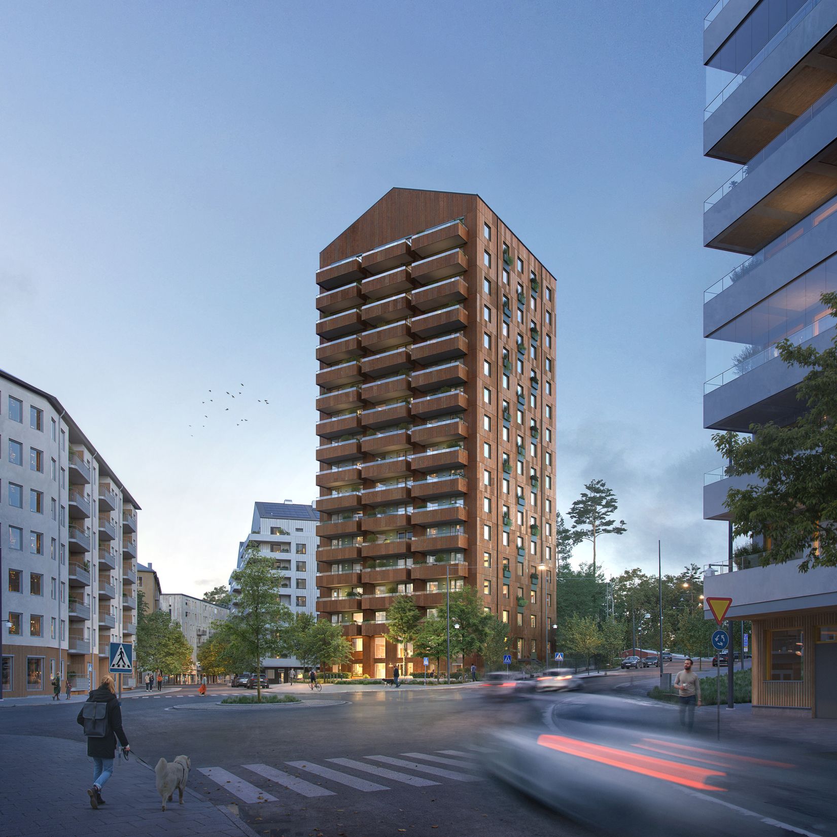 Bostadsrätt, Gaffelseglet 19 lgh 2603 Vyn, våning 16, skylevel, högst upp, Vega, Haninge
